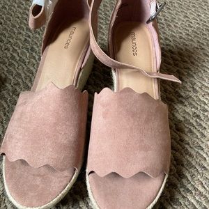 Blush pink wedges